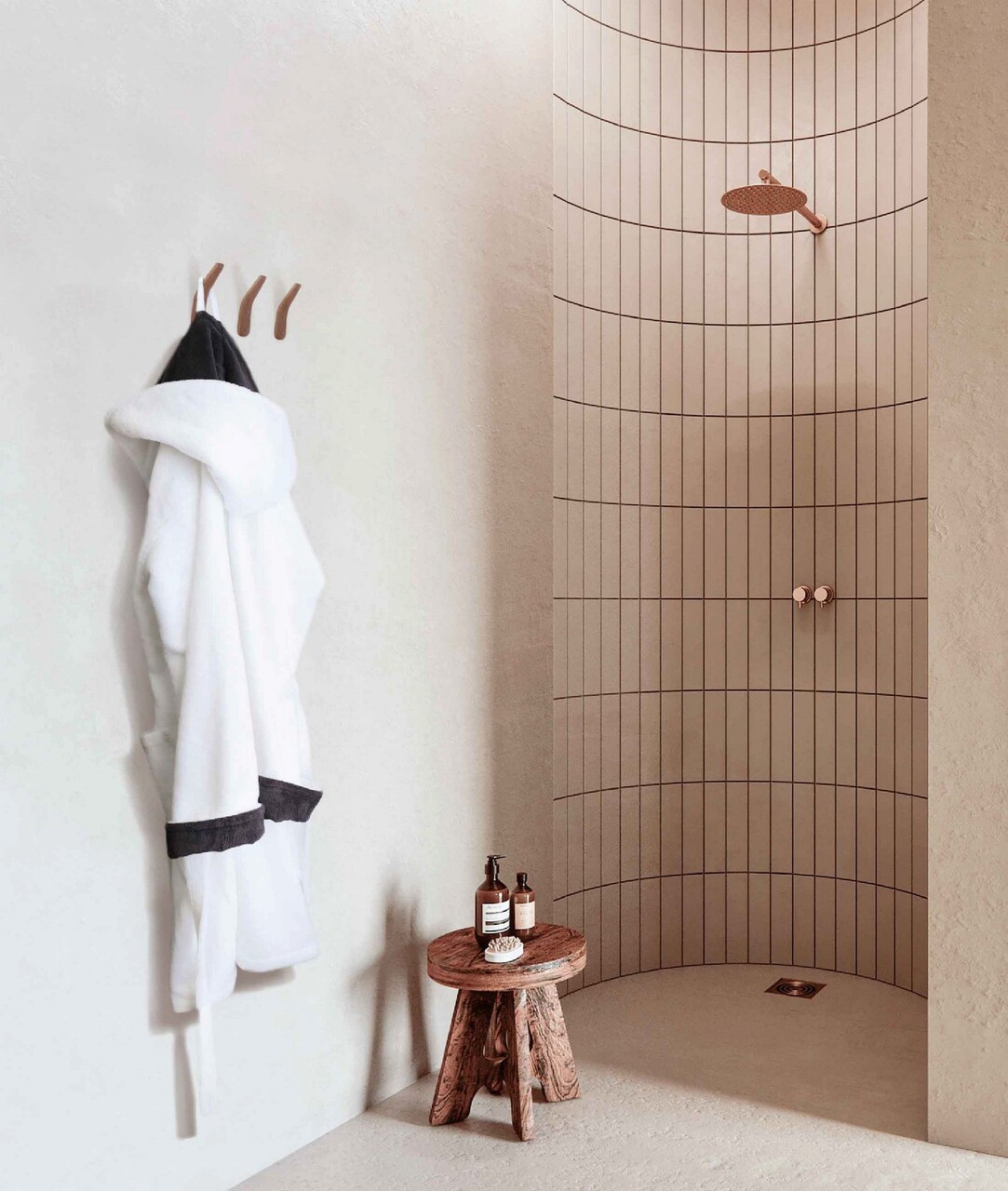 Halat de baie, L'essentiel Maison, Brisa, Alb/Negru - imagine 5